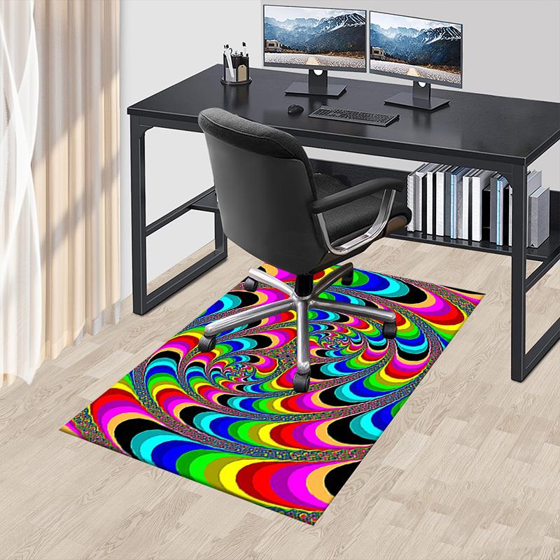1PC Psychedelic Pattern Extra Large Non Slip Floor carpet, Office, family, bedroom, Studio Large Area Rug Indoor Rugs, , Vibrant Colors