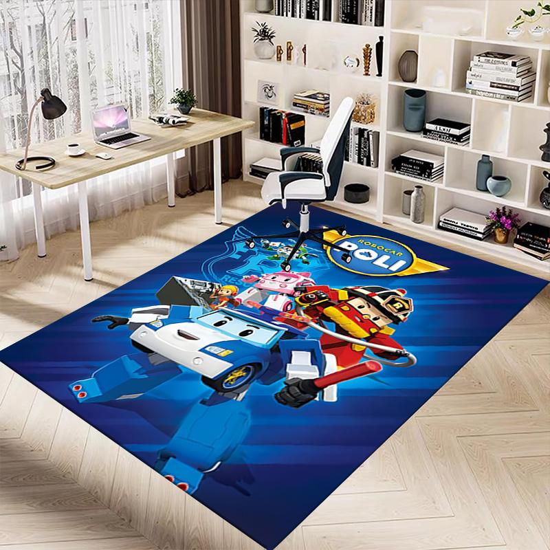1pc Robots Garden Carpet for Playroom Bedroom Living Room Sofa Home Decor,kids Game Area Rug Non-slip Floor Mat Y730155