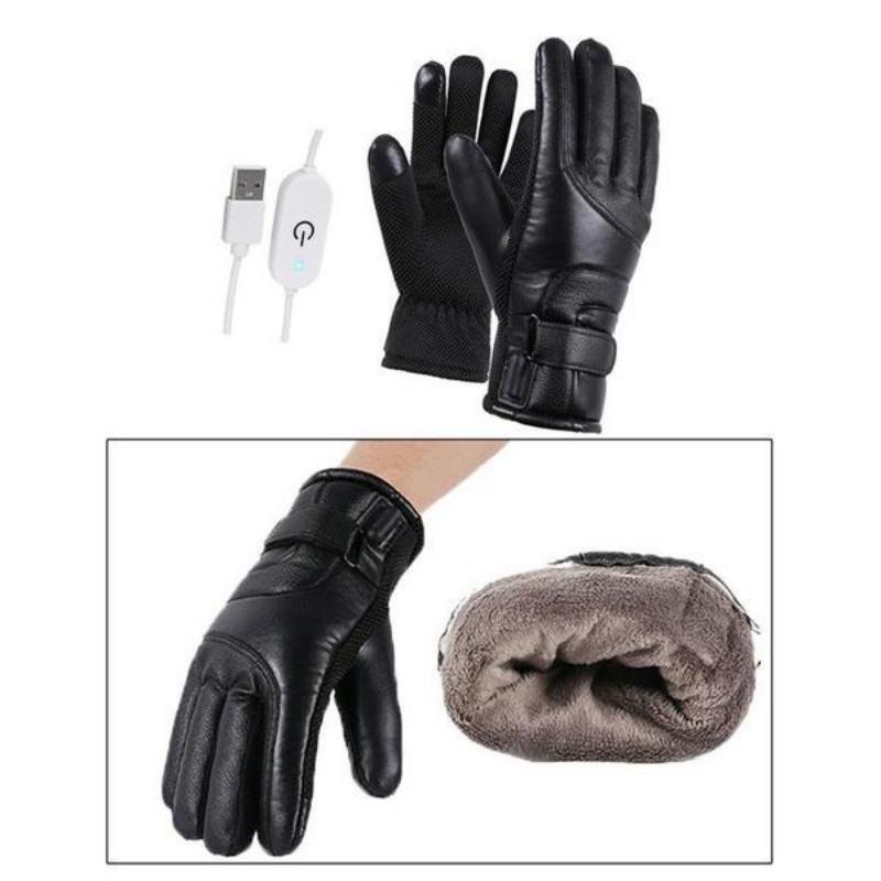Heating Gloves Electric Heating Gloves Waterproof and Windproof Cycling Warm Gloves High Temperature 3-speed Temperature Control Warm Gloves
