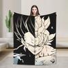 Two Rivals Goku and Vegeta DBZ Knitted Blankets Flannel Ultra-Soft Throw Blanket for Bedroom Sofa Bedspread