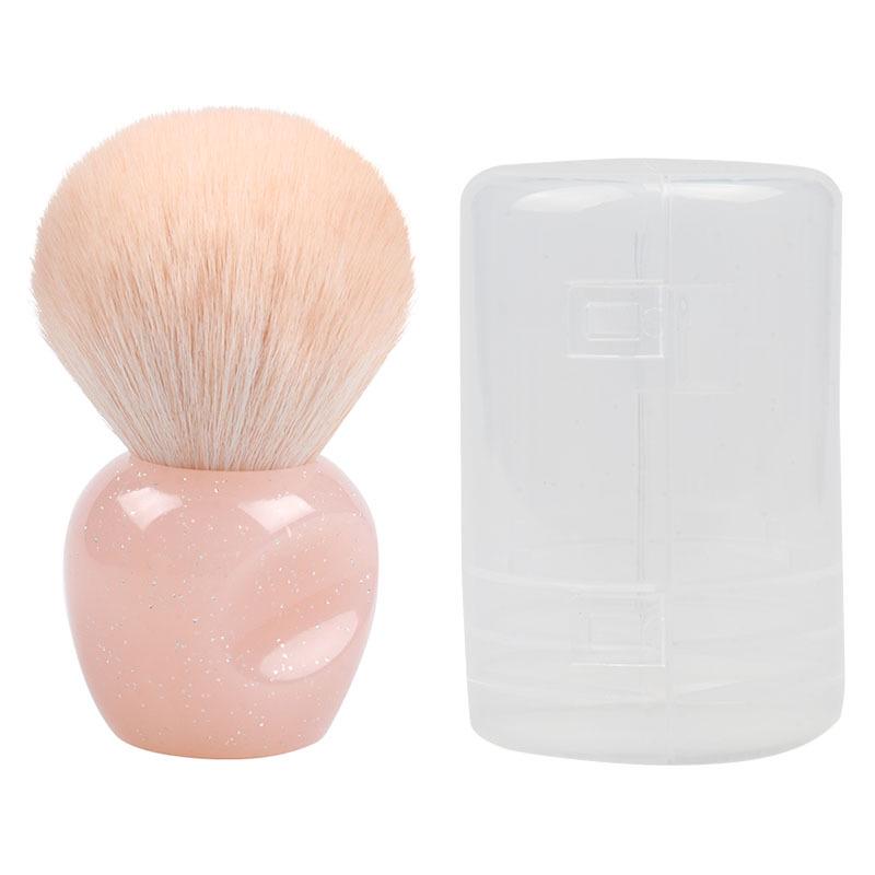 Compact Short-Handled Makeup Brush for Foundation, Blush, and Powder