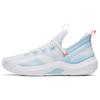 KT Slip Resistant Abrasion Resistant Low Top Basketball Shoes Men's White Blue Sneakers 112321606-1