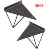 2X Iron Wall Brackets for Shelves, DIY Triangle Shelf Bracket for Open Shelving, Unique mid Century Hairpin Leg Design