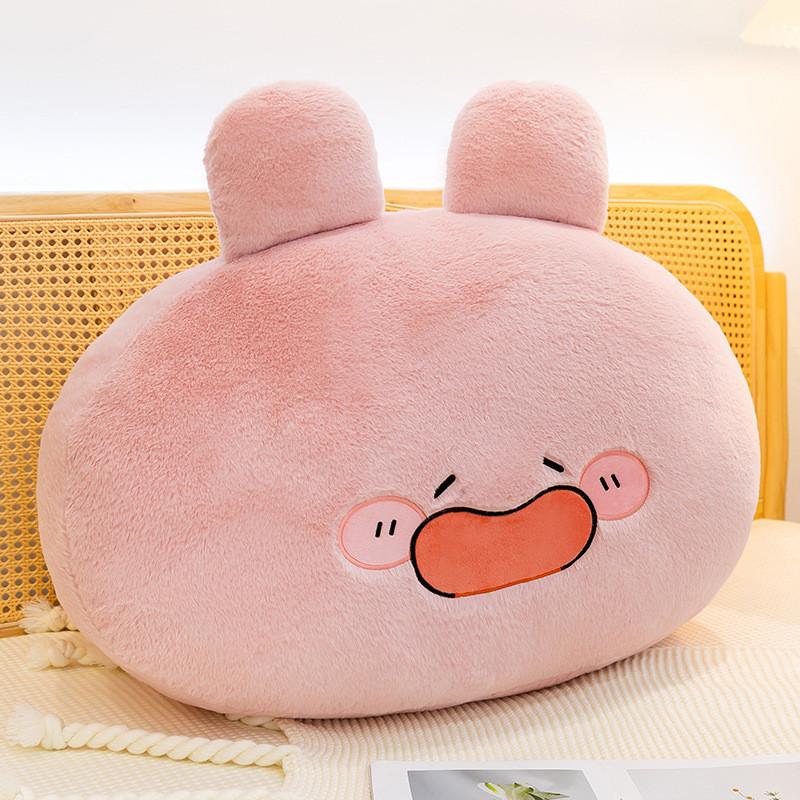 Plush Strawberry Rabbit Pillow With Soft Plush For Girls Gift And Comfort