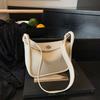 This Year's Popular Lychee Pattern Super Fire Shoulder Bucket Bag Fashionable Texture Messenger Bag Commuter Versatile Women's Bag