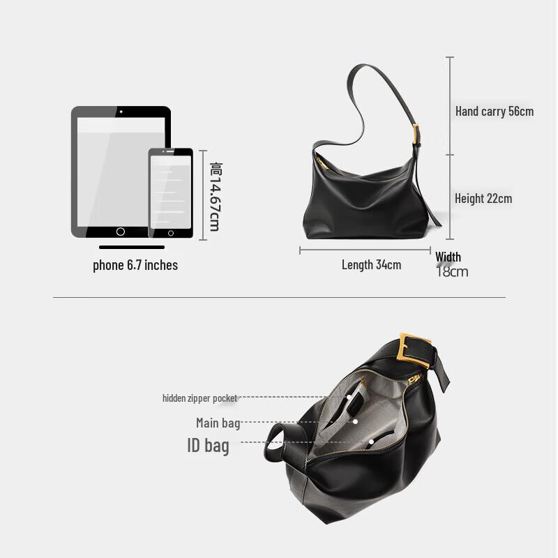 YUYULA Women's Leather Crossbody Tote Bag