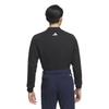 Adidas Golf Golf Polo Shirt Wording Graphic Mock Neck Long Sleeve Shirt Black Men's