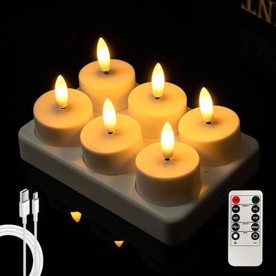 4-12 Stück LED flackerfreie Kerzenlicht batteriebetrieben LED kreative Kerzen Teelichter Halloween Weihnachtsfeier Dekoration Kerzenlicht
