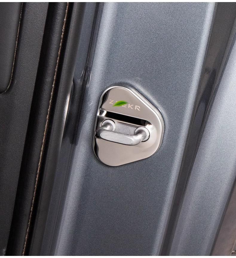 Zeekr 001 Door Lock Catch Protector for 21-25 Models: Scratch, Wear & Rust Resistant, Carbon Fiber Texture