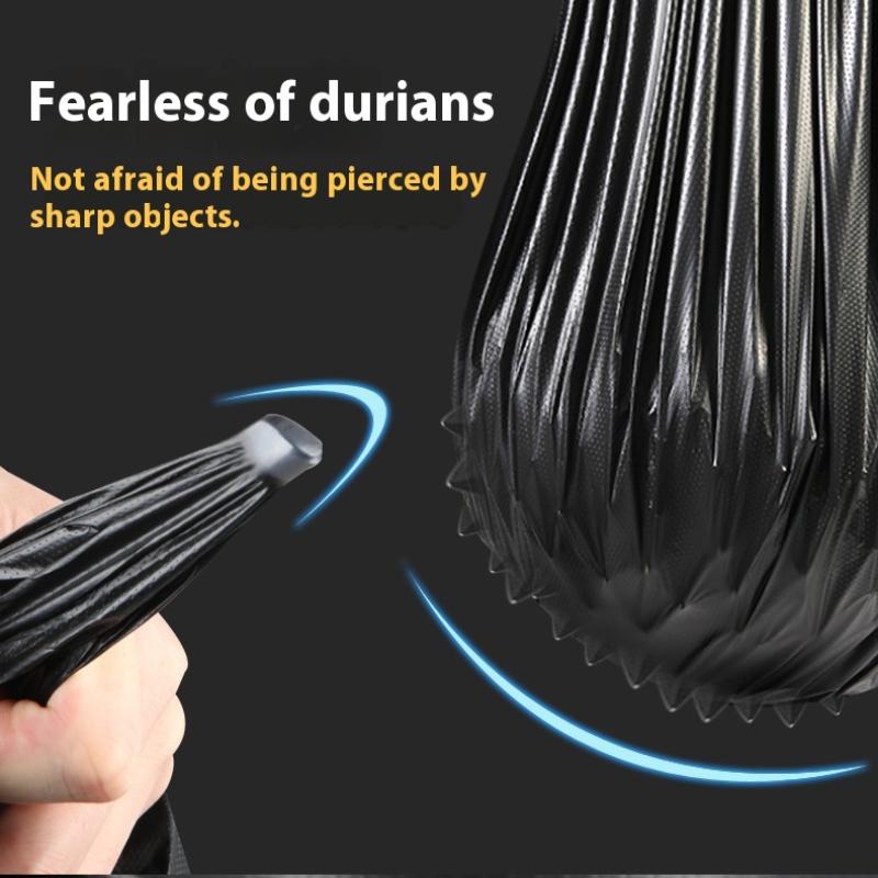 100Pcs 50X60Cm Black Outdoor Disposable Plastic Garbage Bag, Large Capacity And Thickness, Leak-Proof And Durable