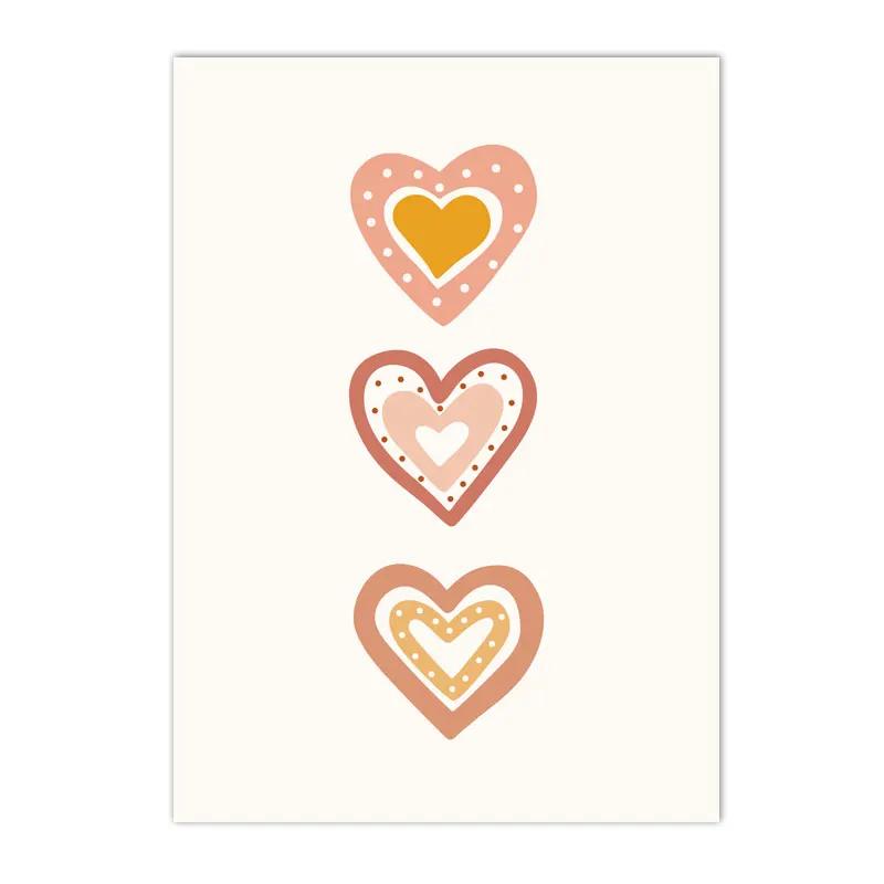 Boho Rainbow Cloud Moon Sun Heart Posters and Prints Nordic Nursery Wall Art Pictures Baby Kids Room Home Decor Canvas Painting