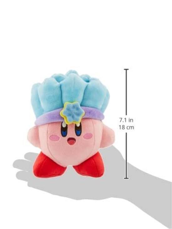 [USED]Kirby Star Allies ALL STAR COLLECTION Ice Kirby (S) Plush — W13×D11×H14cm — KP10