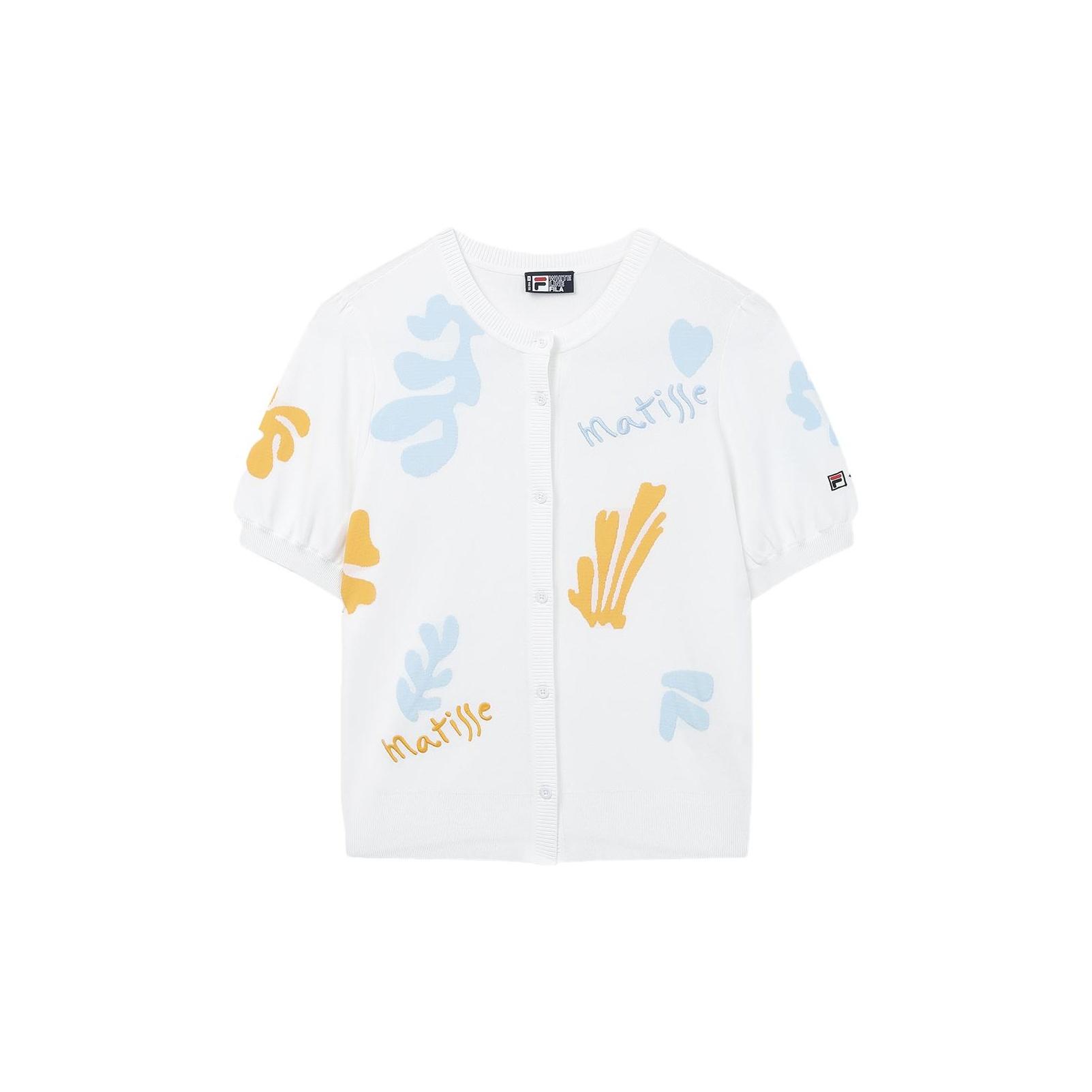 

Fila 2023 Новая летняя повседневная литературная универсальная вязаная куртка женская верхняя одежда белая F11W338401F-WT L