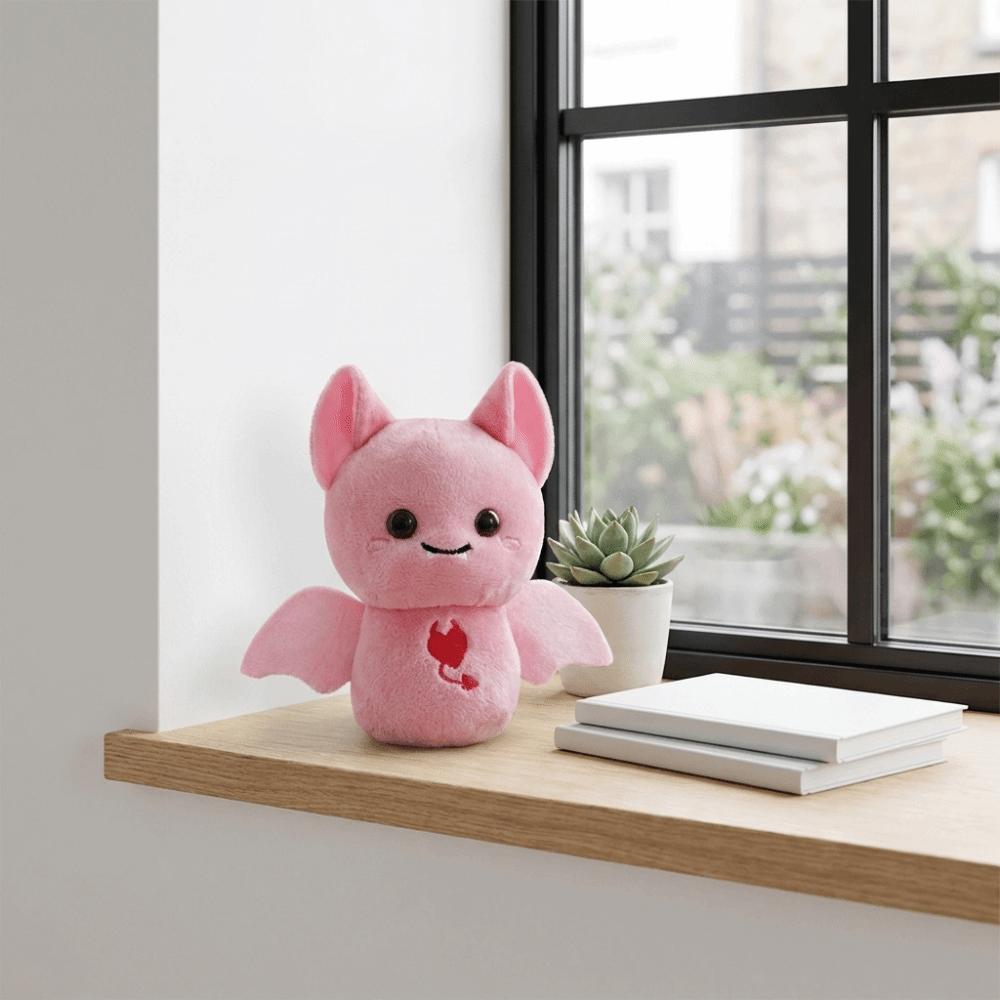 Durable Soft Halloween Bag Pendant PP Cotton Stuffed Toy Funny Bat Plush Keychain Commute