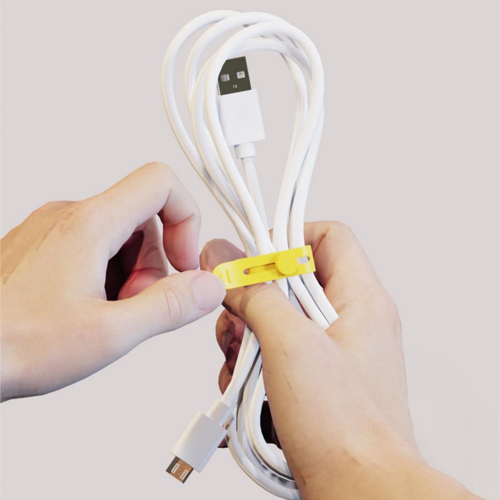 Reusable Adjustable Silicone Cable Ties, Lockable Multifunctional Wire Straps, Cable Management Organizer for Charging Cables