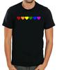 Pride Rainbow Big Hearts, LGBT Pride Short Sleeve White Men's T Shirt K1005