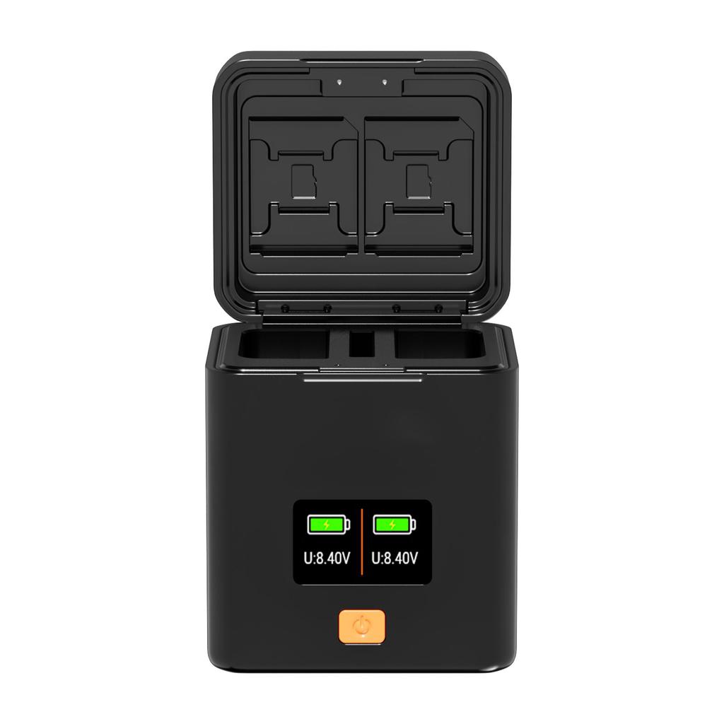 Camera Battery Charging Case for EN-EL25 EN-EL25A Batteries 2-slot Battery R with Card Slots Screen PD Fast Charging Box Compatible with Ni