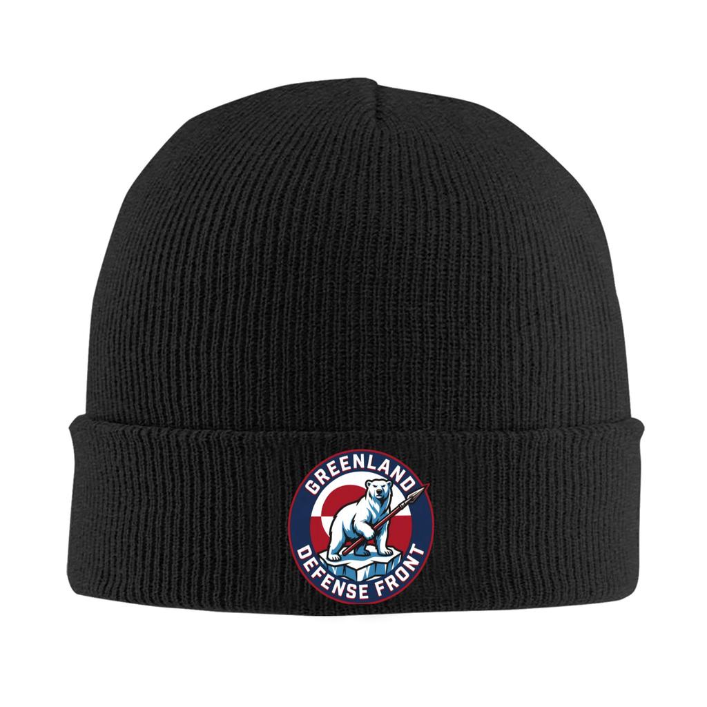 Greenland Defense Front Knit Hat Beanie Hats Kpop Thermal Elastic Adult Unisex Bonnet Hats Spring Graphic Cute Caps Gift
