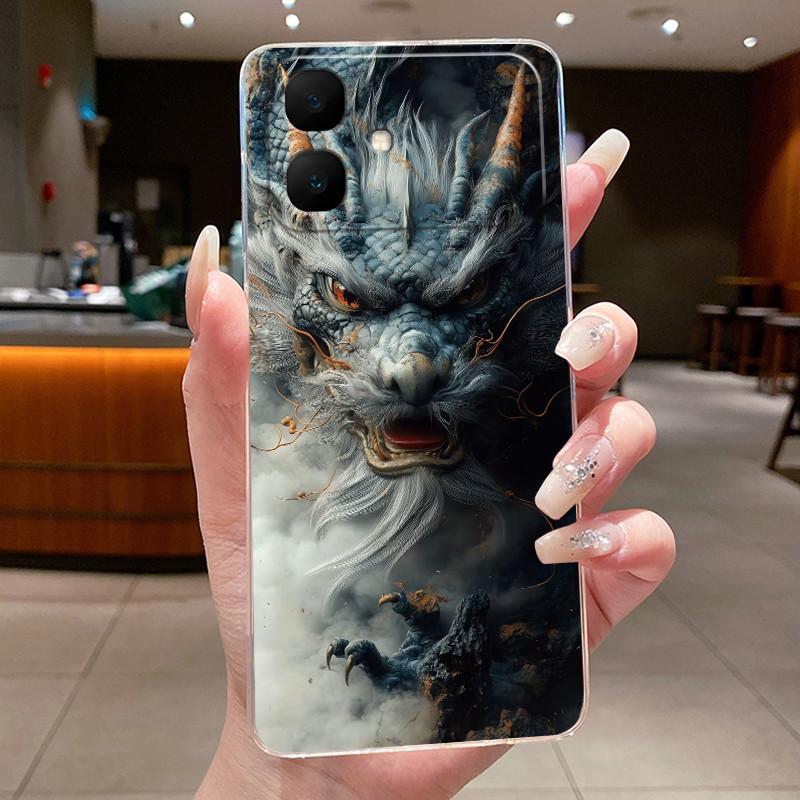 Casing For Infinix Smart 20 X6840 X6840B Luxury Dragon Cute Cool Boys Girls Transparent Soft silicone TPU Phone Case Back Cover