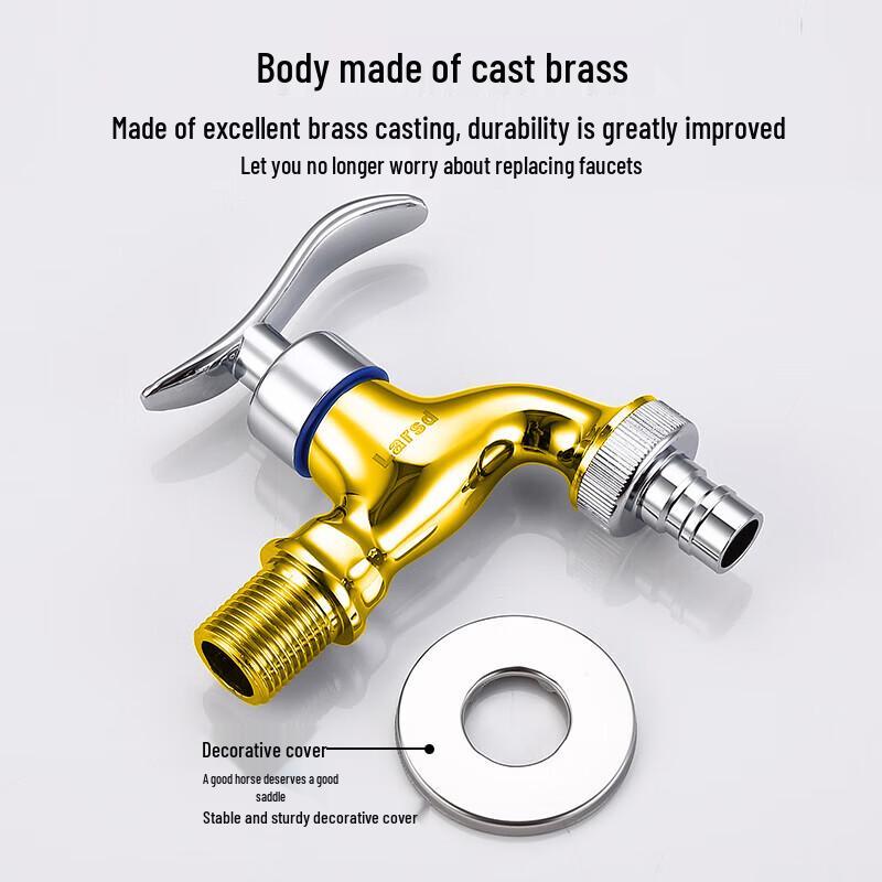 Larsd Thickened Quick-Open Washing Machine Faucet LX211