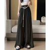 Large Size Wide-leg Pants Versatile Women's 2026 Spring and Summer Thin High Waist Drape Loose and Thin Lazy Style Casual.