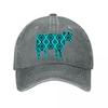 Geometric Aztec Cow Vinyl Wall Decor Washed Baseball Cap Outdoor For Womens Unisex FeUnisex