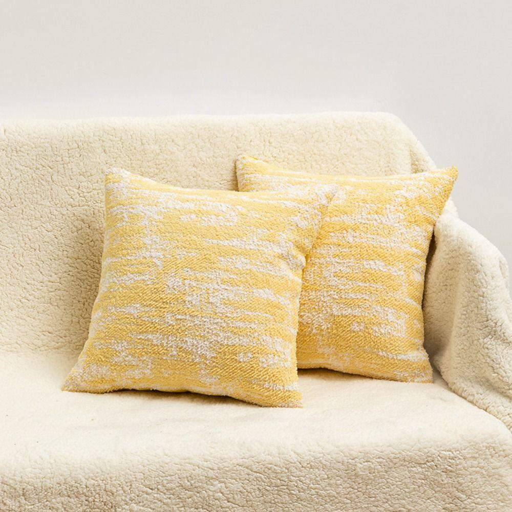 

Luxury Mink Velvet Cushion Cover 45x45cm Throw Cushion Cover Snowflake Pillowcase Pillow жёлтый