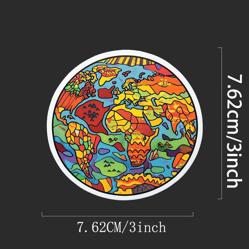 World Map Dazzling Stickers Durable for Laptop, Car, Luggage, Skateboard & More - Perfect for Teens, Adults, Creative Decor & Gifting