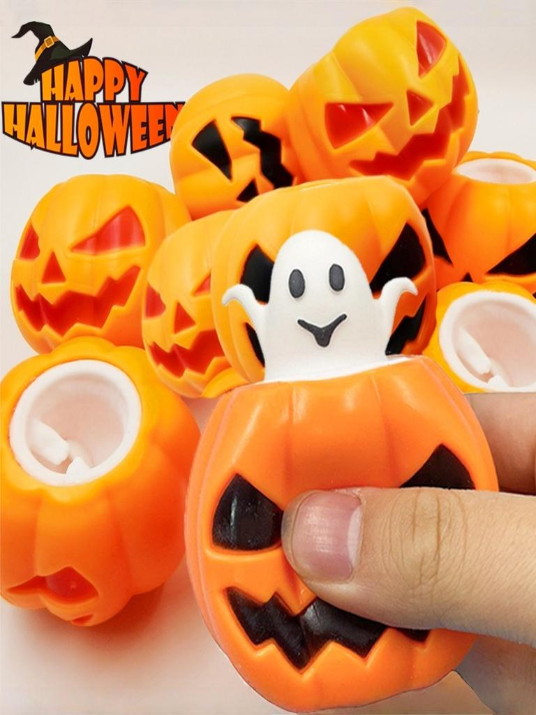 1/3/5 Peças Abóbora Fantasma Halloween Aperte Aperte Brinquedo Lembrancinhas Suprimentos para Festa de Halloween Alívio de Estresse Brinquedos Fidget Presentes de Aniversário
