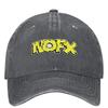 Unisex NOFX Punkband Logotyp Hatt Vintage Sliten Denim Hip Hop Musik Keps Justerbar