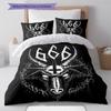 Baphomet Pattern Bedding,Quilt Set Quilt Cover Pillowcase Home Birthday Gift (1 * Duvet Cover + 2 * Pillowcase, Without Core)