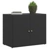 Vidaxl Garden Cabinet, Black, 100X55.5X80 Cm, PE Rattan