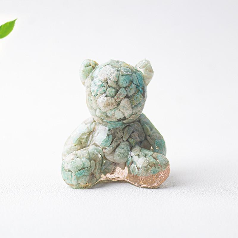 Crystal Resin Art Miniature Bear Desk Decor For Office And Home Gift Ideas