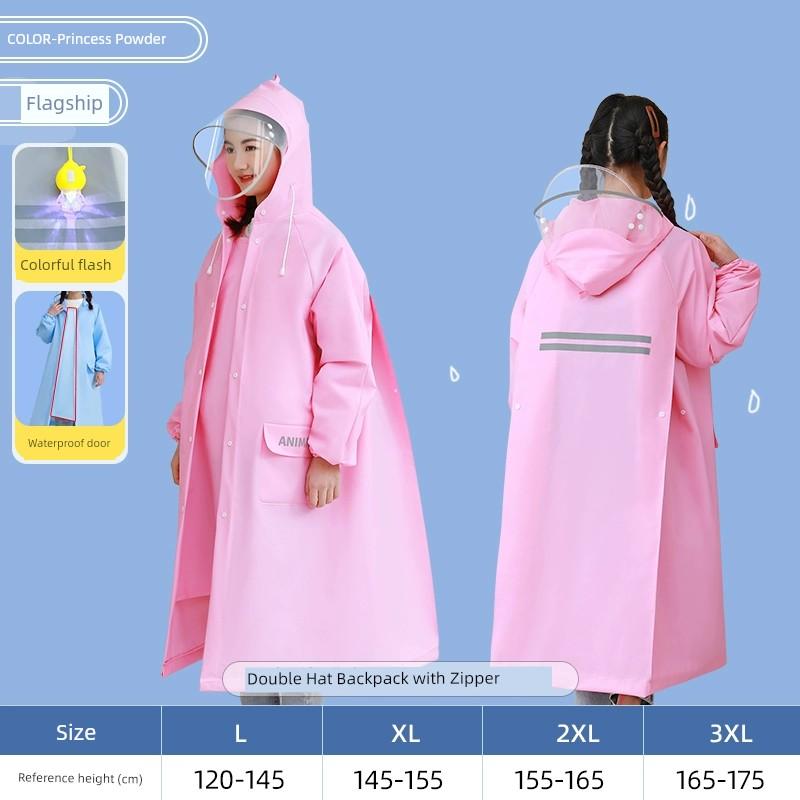 Kids Raincoat Boys Girl High School Primary School Student Boys and Girls for School Long Full Body Youth Poncho