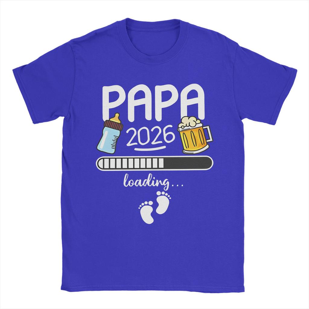Papa 2026 Men T Shirt Future Dad French Texts Beer Lovers Father's Day Crazy Tee Shirt Short Sleeve T-Shirt Cotton Unique Clothe