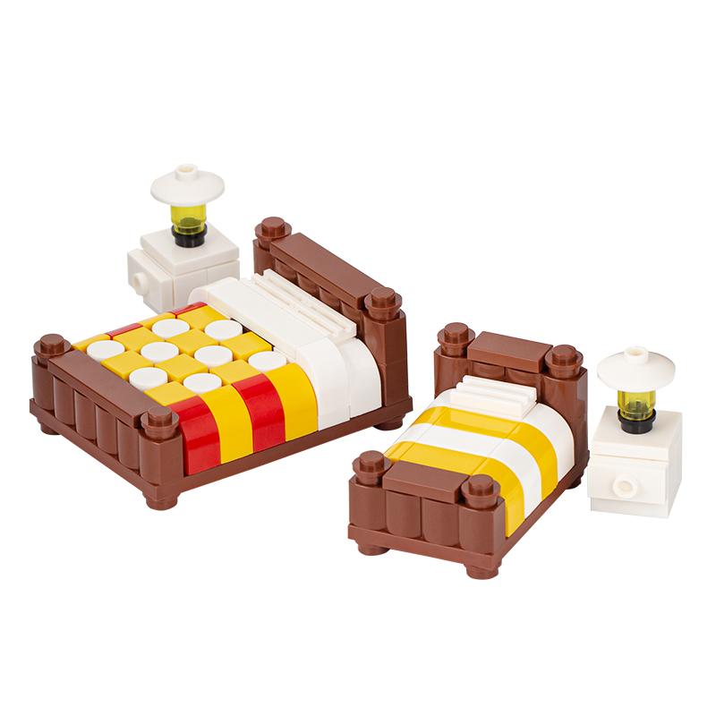 Compatible City Furniture Series Bricks MOC Building Blocks Kitchen Bedroom Bathroom Parts DIY Kits Kids Toys Sofa Bed Piano Set