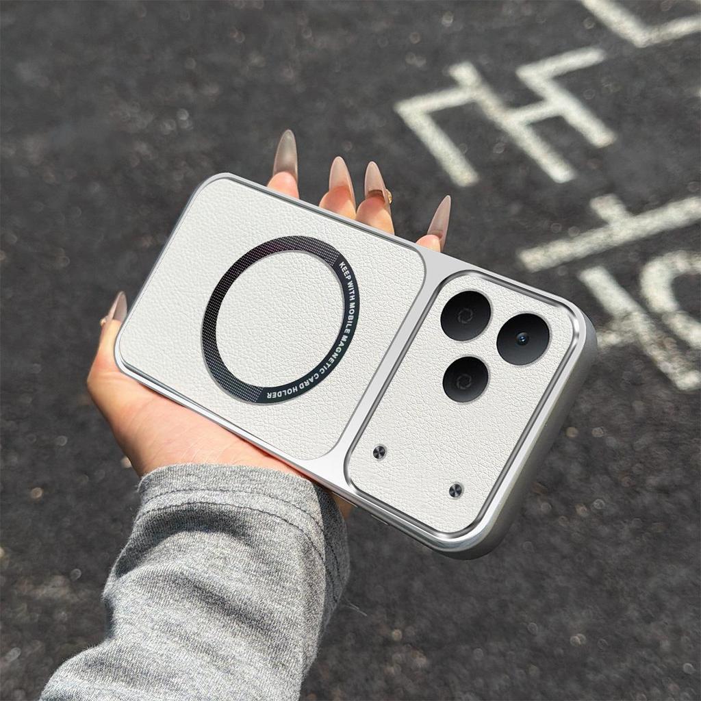 Case for TECNO SPARK 50 Viral Change To 17 Magnetic Split Leather Back Big Lens Protector Cover