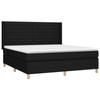 Maison Exclusive - Sommier à lattes de lit avec matelas Noir 160x200 cm Tissu