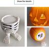 Halloween Led Lamp Pumpkin Knight Desktop Ornaments Decorated with Luminous Pumpkin Head Ghost Resin Courtyard Decoration