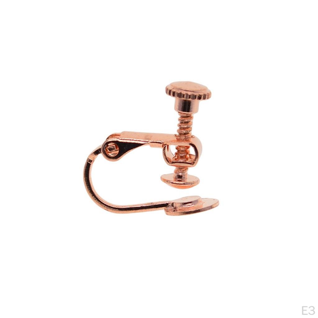 10 kusů nastavitelné šroubovací náušnicové spony ušní dráty Podložka pro