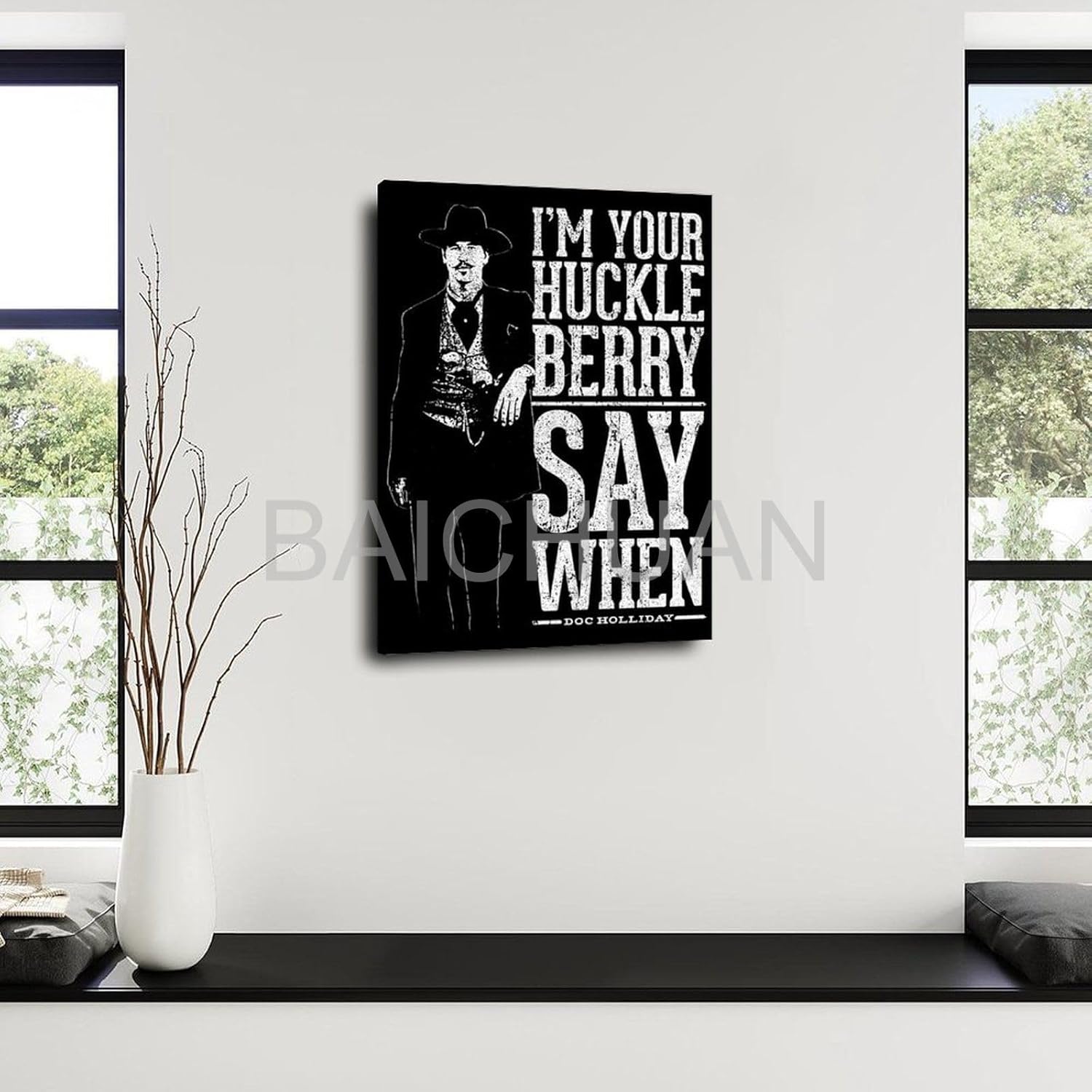 TRHBNNI Doc Holliday Inspirational Quote Poster1 Canvas Painting Posters And Prints Wall Art for Living Room Bedroom Decor 08x12inch(20x30cm)