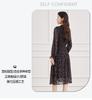 Spring elegant dress with slimming long sleeved printed skirt for children
