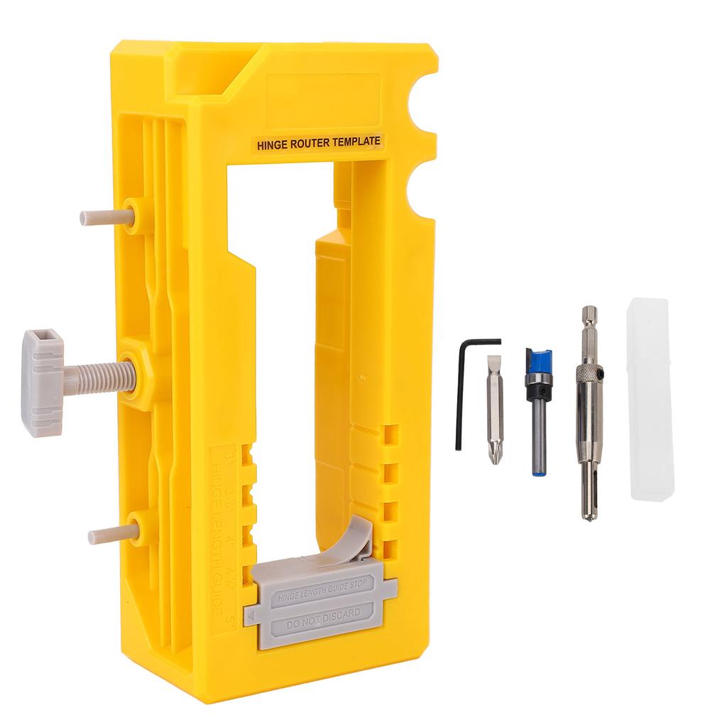 Szablon do gniazd zawiasów drzwiowych Regulowany przyrząd do zawiasów drzwiowych o długości 35 cali Promień kwadratowy 14 cali lub