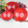 A5 Black and Red Ajisen Ramen Noodle Bowl - Pointed Bottom Melamine Tableware.