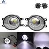 2 Pieces Car Fog Light LED Angel Eye DRL Daytime Running Lamp H11 12V High Bright For Toyota Wish 2009 2010 2011 2012