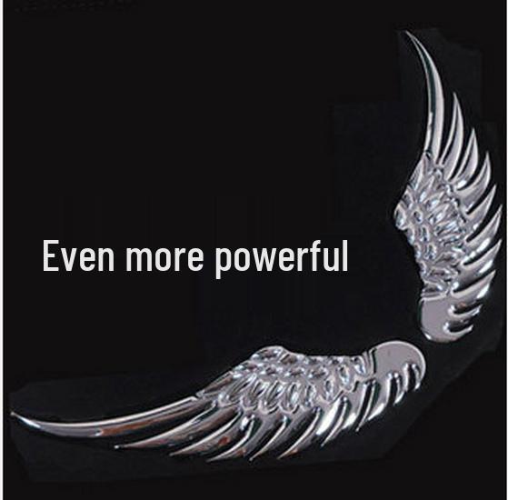 3D Metal Angel and Eagle Wings Car Logo Sticker for Sedan Customization