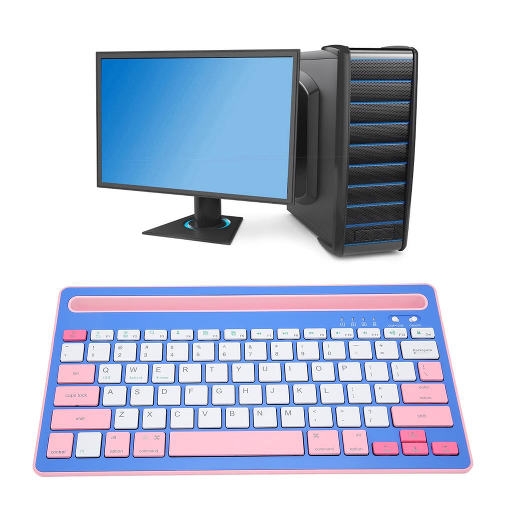 Wireless Keyboard Rechargeable Ergonomics Silent Keys Tablet Keyboard for Phones