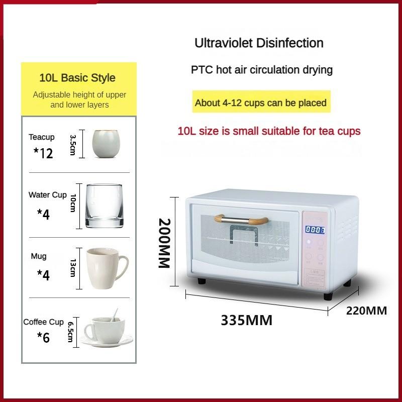 160W Kleiner Tee-Set-Desinfektionsschrank Mini-Tisch-UV-Sterilisator Haushalt Büro Wasserglas Desinfektionsgerät