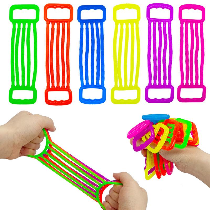 5-30Pcs Stretchy Strings Fidget Toys Training Arm Strength Stress Relief Sensory Toy Anxiety Autistic Stretchy String For Kids