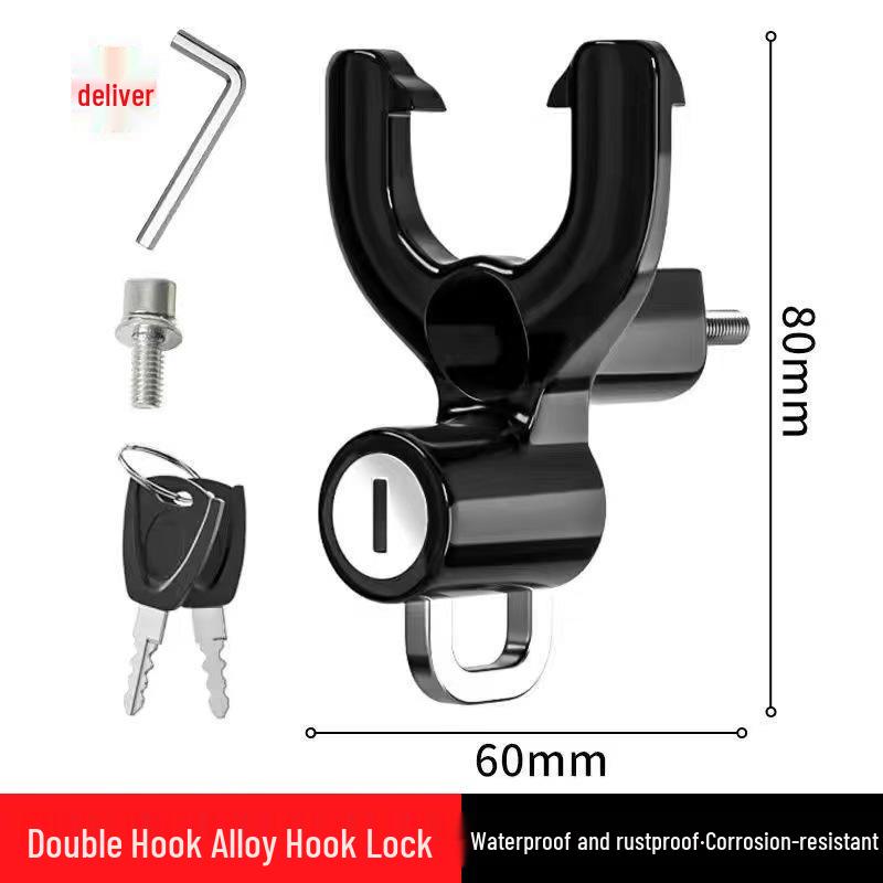 Electric Vehicle & Bicycle Anti-theft Helmet Hook Lock